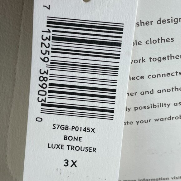 NEW Eileen Fisher Womens Plus 3X 100% Silk Georgette Luxe Trousers Pants Bone - Picture 6 of 13